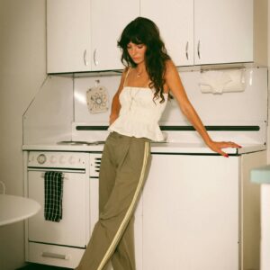 The Jane Lightweight Wide Leg Pant - Olive Surplus